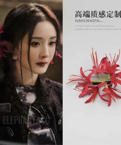Kẹp Hoa Cài Tóc - bỉ ngạn đỏ