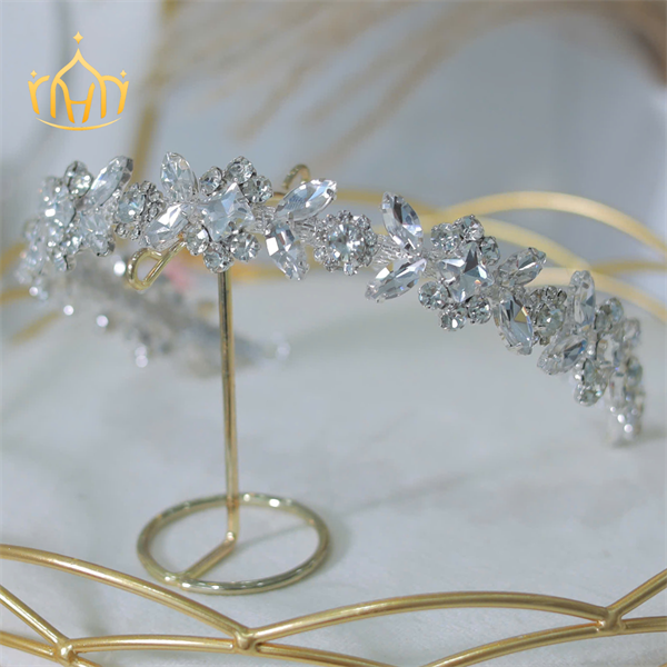 Băng Đô Đá Phụ Kiện Cài Tóc Cô Dâu - Line Nhỏ - Hình ảnh 2