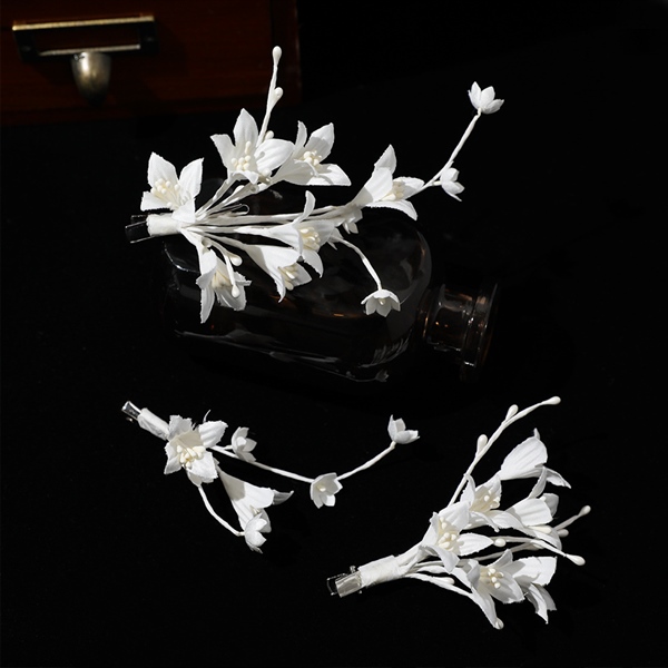 Set Cài Hoa 3 Món - Trắng