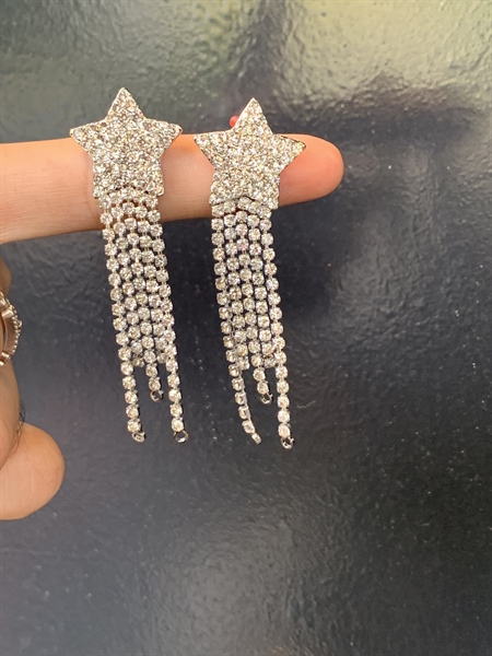 Bông Tai Đá, Bông Tai Cô Dâu, Bông Tai Concept, Phụ Kiện Cưới Cô Dâu - 16 - Hình ảnh 2