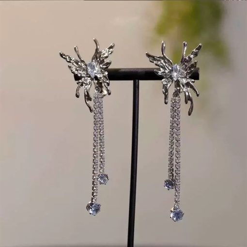 Bông Tai Vành Tai - Hồ Điệp Đính Đá Zircon - Hình ảnh 5