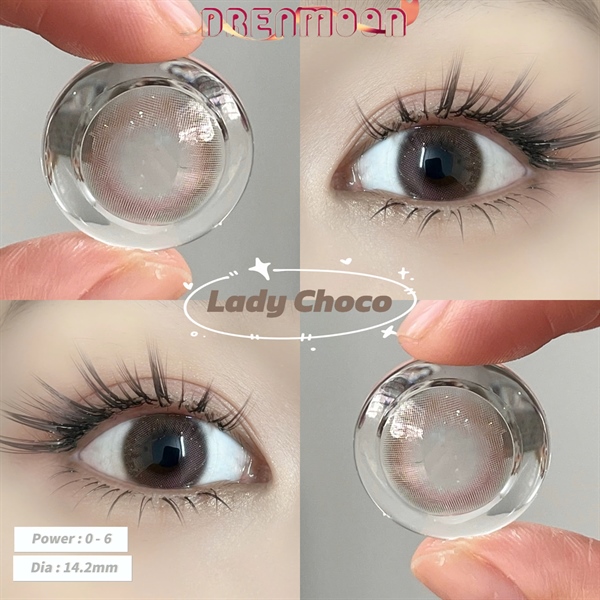 Contact Lens Dreamoon Chính Hãng, Lens Douyin Màu Brown - laydy choco