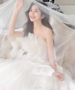 Voan Trơn 1 Lớp , Voan Lúp Cô Dâu Màu Trắng - 3m x 2m không cài -