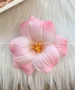 Kẹp Hoa Cài Tóc - Hoa tulip hồng ombre