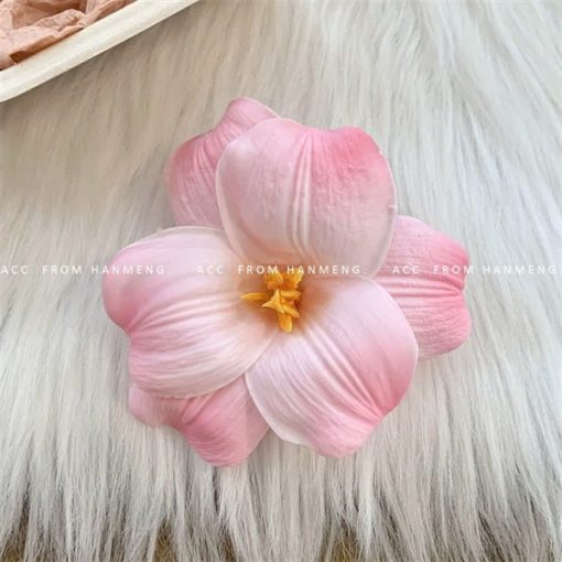 Kẹp Hoa Cài Tóc - Hoa tulip hồng ombre
