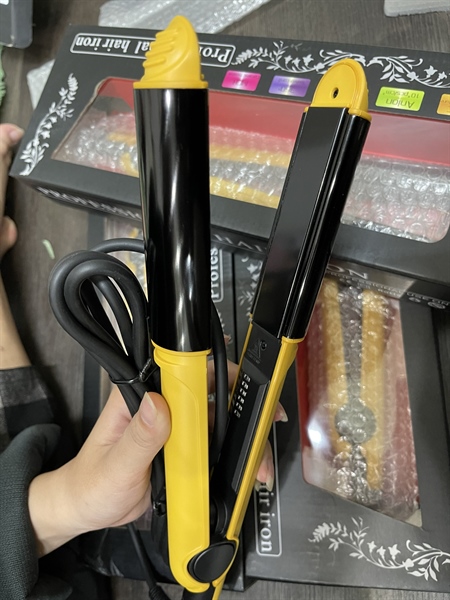 MÁY DUỖI TÓC KẾT HỢP UỐN TÓC MAY YOUNG - màu vàng - Hình ảnh 3