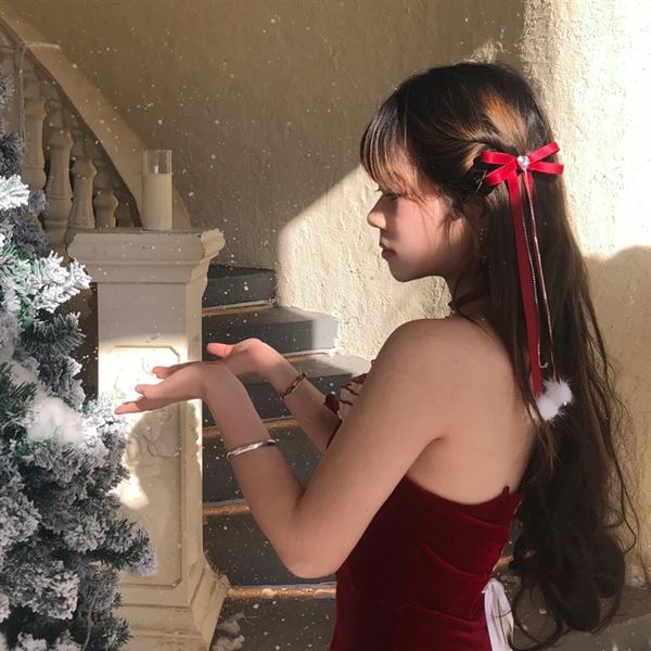 Set Nơ Đỏ Tua Rua Đá - - Hình ảnh 2