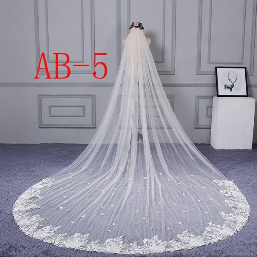 VOAN DÀI KẾT HOA NHÍ VIỀN REN CAO CẤP 1 LỚP 350CM VOAN LÚP CÔ DÂU MÀU TRẮNG KEM -