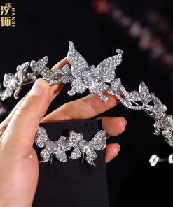 Vương Miện Hồ Điệp Thấp Kèm Bông Tai -