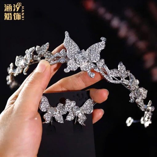 Vương Miện Hồ Điệp Thấp Kèm Bông Tai -