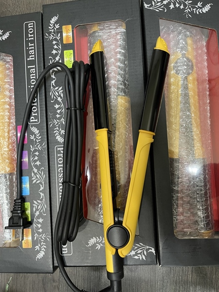 MÁY DUỖI TÓC KẾT HỢP UỐN TÓC MAY YOUNG - màu vàng