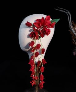 Kẹp Hoa Ly Mix Hoa Hoa Chuông Rơi - Đỏ