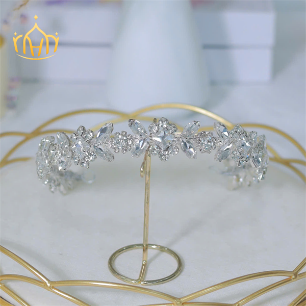 Băng Đô Đá Phụ Kiện Cài Tóc Cô Dâu - Line Nhỏ - Hình ảnh 5