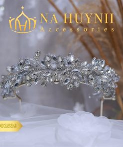 Băng Đô Đá Phụ Kiện Cài Tóc Cô Dâu - Line Vừa