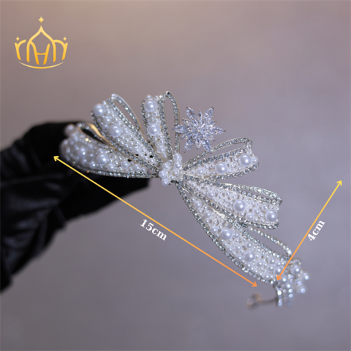 VƯƠNG MIỆN NƠ ĐÍNH NGỌC KẾT ĐÁ ZIRCON - - Hình ảnh 3