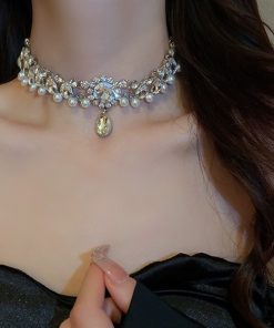 Vòng Cổ Đá Mix Ngọc Trai -