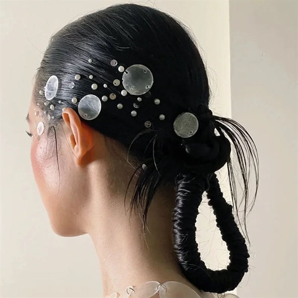 Set Đính Mặt Và Tóc - Hạt Trai Và Kim Sa Lớn - Hình ảnh 3