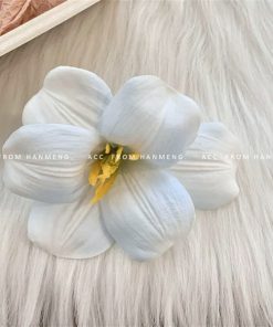 Kẹp Hoa Cài Tóc - hoa tulip xanh ombre