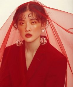 Voan Trơn 1 Lớp , Voan Lúp Cô Dâu Màu Đỏ Không Cài - 150cm200cm