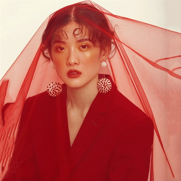 Voan Trơn 1 Lớp , Voan Lúp Cô Dâu Màu Đỏ Không Cài - 150cm150cm