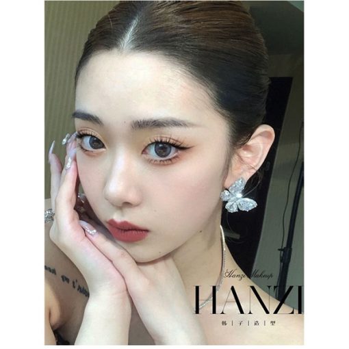 Bông Tai Đá, Bông Tai Cô Dâu, Bông Tai Concept, Phụ Kiện Cưới Cô Dâu - 19 - Hình ảnh 3