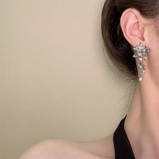 Bông Tai Đá, Bông Tai Cô Dâu, Bông Tai Concept, Phụ Kiện Cưới Cô Dâu - 23 - Hình ảnh 2