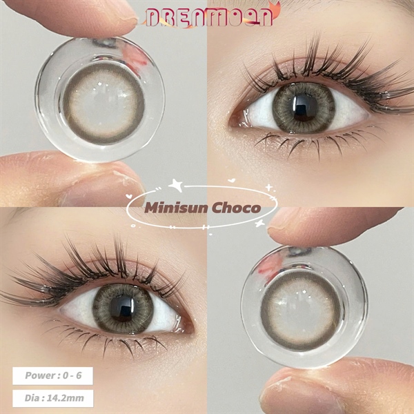 Contact Lens Dreamoon Chính Hãng, Lens Douyin Màu Brown - Minisun Choco