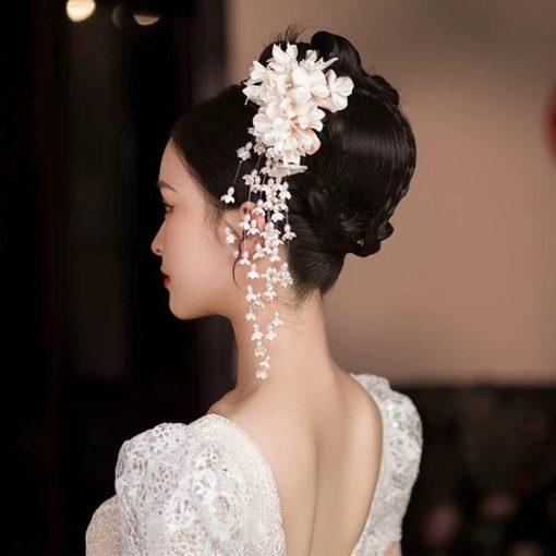 Cài Hoa Nhí Tua Rua - Trắng Kem - Hình ảnh 3