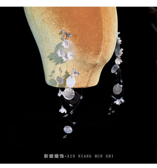 Bông Tai Vỏ Sò Mix Hoa Nhí Tua Rua -