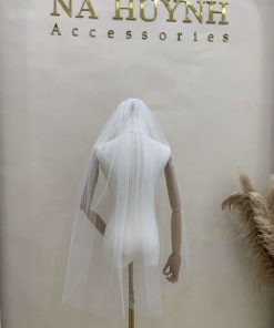 Voan Trơn 1 Lớp , Voan Lúp Cô Dâu Màu Trắng - 1m x 1m5 có cài