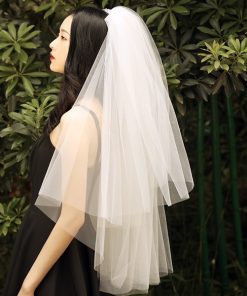 VOAN TRƠN PHỒNG 2 LỚP 65CMx90CM VOAN LÚP CÔ DÂU MÀU TRẮNG -