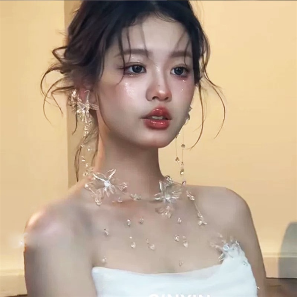 Set Choker Hoa Phale Kèm Bông Tai - - Hình ảnh 5