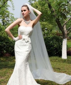 Voan Trơn 1 Lớp , Voan Lúp Cô Dâu Màu Trắng - 2m x 1.5m có cài