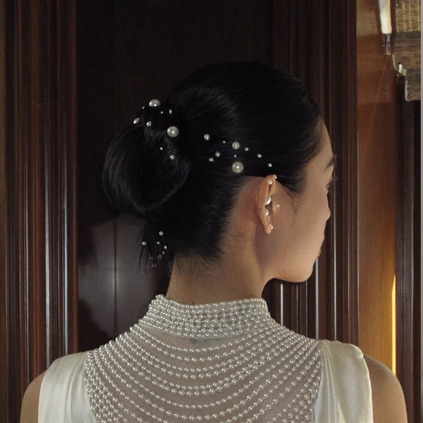 Set Đính Mặt Và Tóc - Hạt Trai - Hình ảnh 3