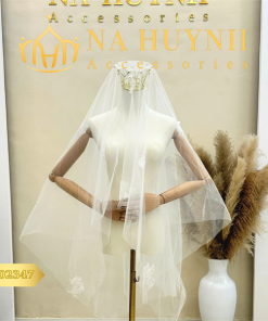 Voan Handmade Na Huỳnh Accessories - Voan Đính Ren Hoa 1 Lớp