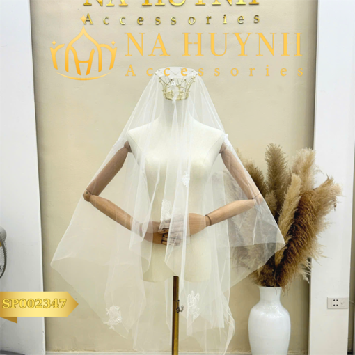 Voan Handmade Na Huỳnh Accessories - Voan Đính Ren Hoa 1 Lớp