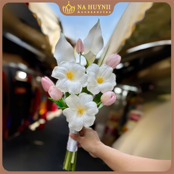 Hoa Cầm Tay Cô Dâu Phụ KIện Chụp Hình Phụ Kiện Cưới - 21