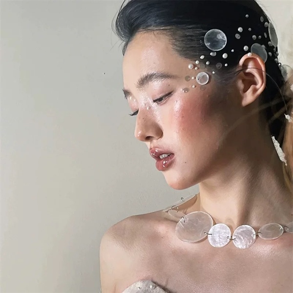 Set Đính Mặt Và Tóc - Hạt Trai Và Kim Sa Lớn - Hình ảnh 4