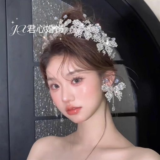 Cài Móc Vành Tai - Hồ Điệp Tua Rua Đá - Hình ảnh 2