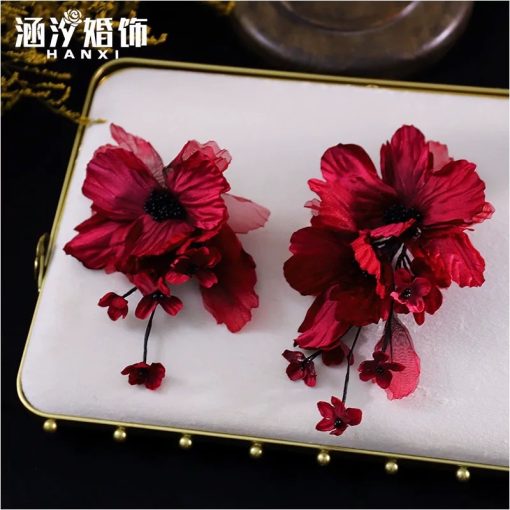 Set Hoa Voan Đỏ -