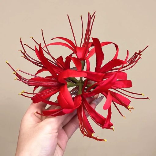 Kẹp Hoa Cài Tóc - bỉ ngạn đỏ - Hình ảnh 6