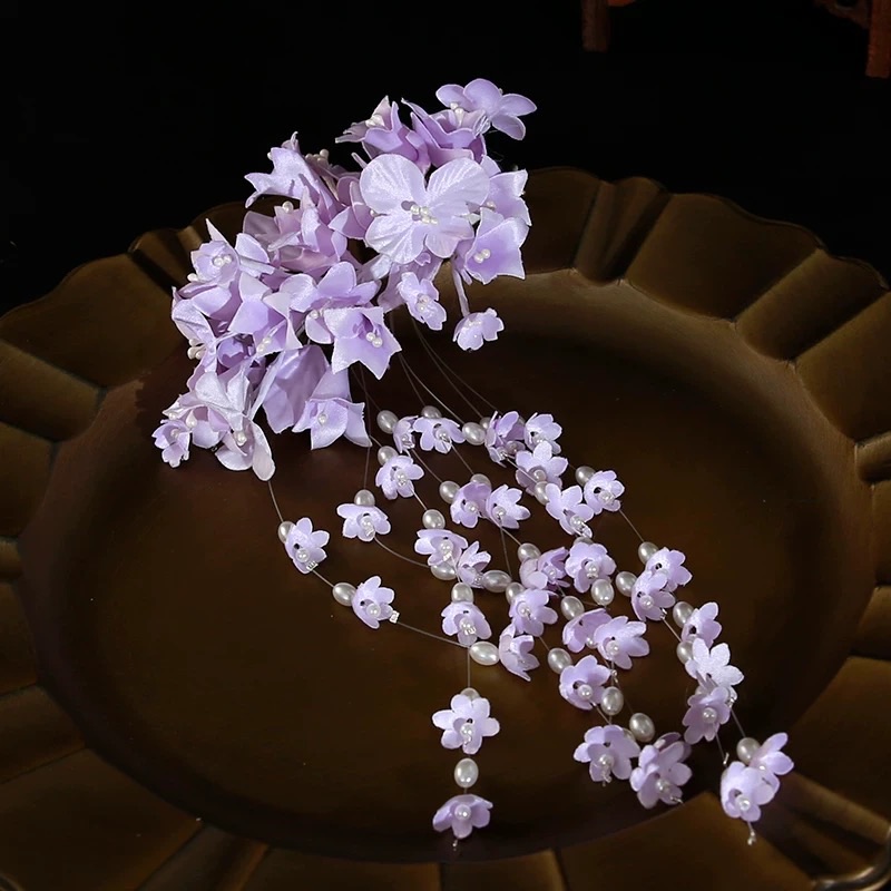 Cài Hoa Nhí Tua Rua - Tím