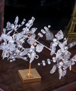 Băng Đô Đá Phụ Kiện Cài Tóc Cô Dâu - Hồ Điệp Pha Lê