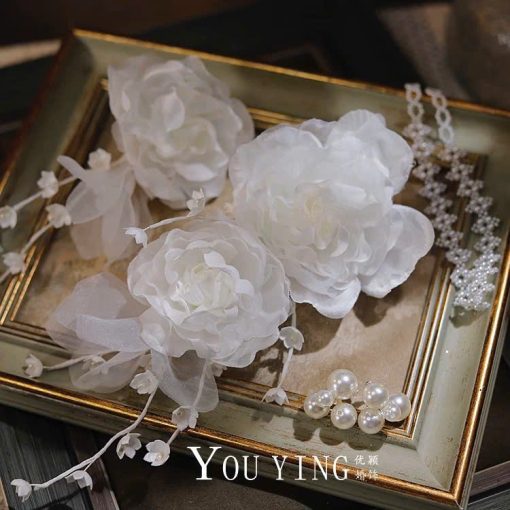 Set Hoa Mẫu Đơn Kèm Choker Bông Tai - - Hình ảnh 11