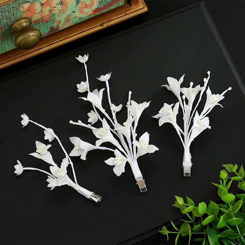 Set Cài Hoa 3 Món - Trắng - Hình ảnh 3