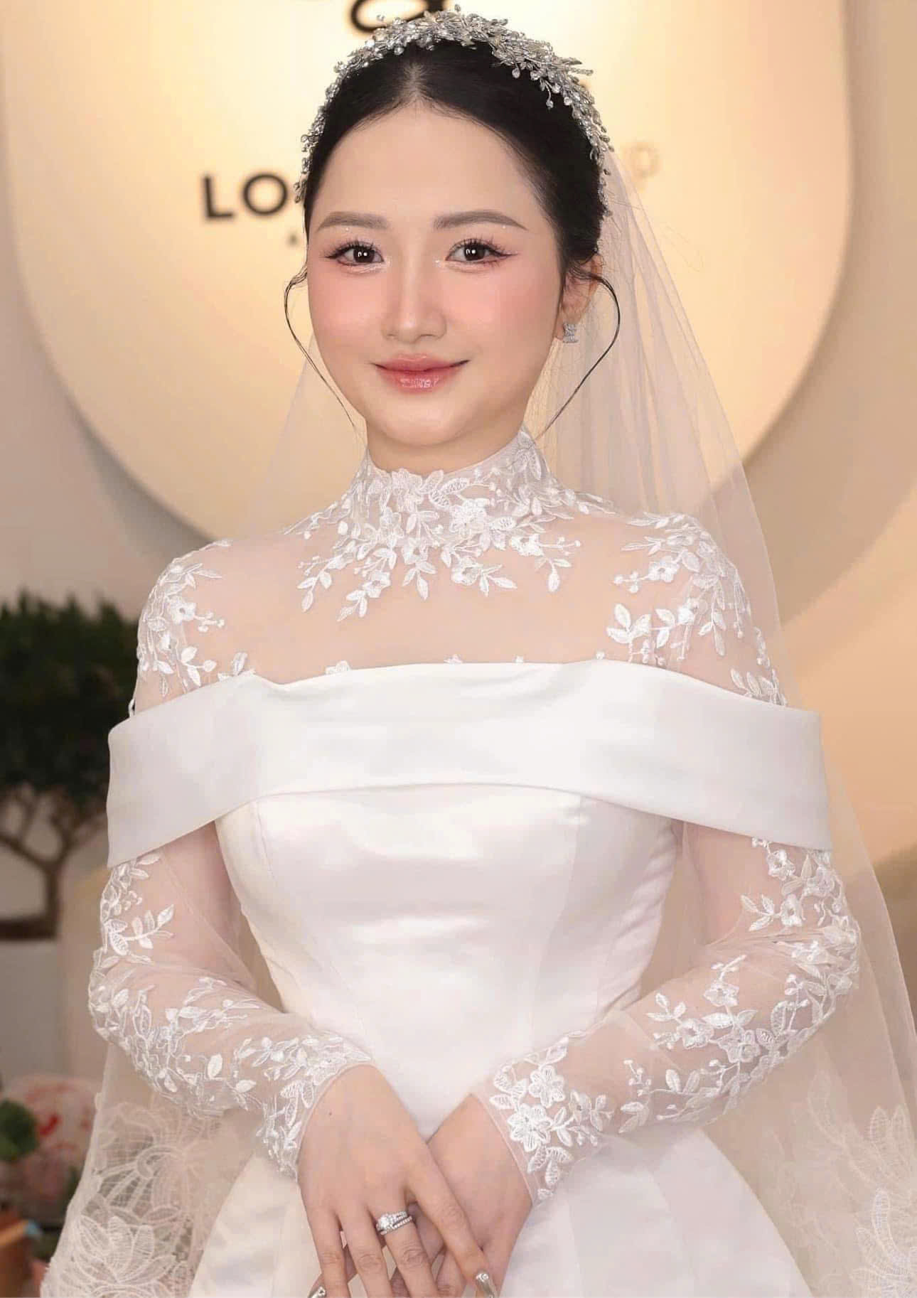 Băng Đô Cô Dâu Cài Hoa Nhẹ Nhàng, Bờm Hoa Cài Tóc - Đá Tròn Mix Phale - Hình ảnh 2