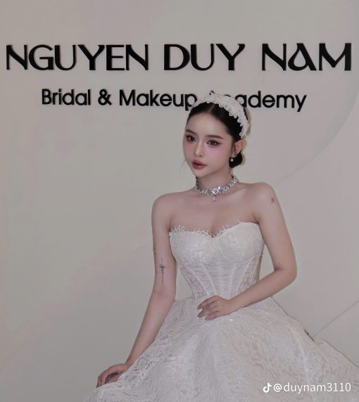 Băng Đô Cô Dâu Cài Hoa Nhẹ Nhàng, Bờm Hoa Cài Tóc - Hoa Trắng Ren 2 Tầng - Hình ảnh 5