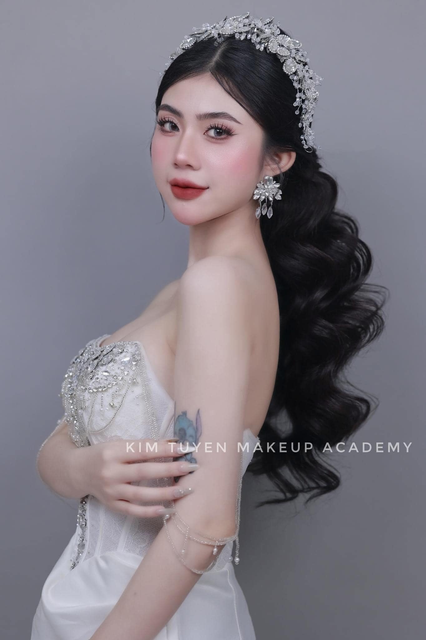 Băng Đô Đá Phụ Kiện Cài Tóc Cô Dâu - Line Lớn - Hình ảnh 6