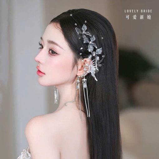 Cài Móc Vành Tai - Cánh Hồ Điệp Phale Tua Rua Đá - Hình ảnh 6