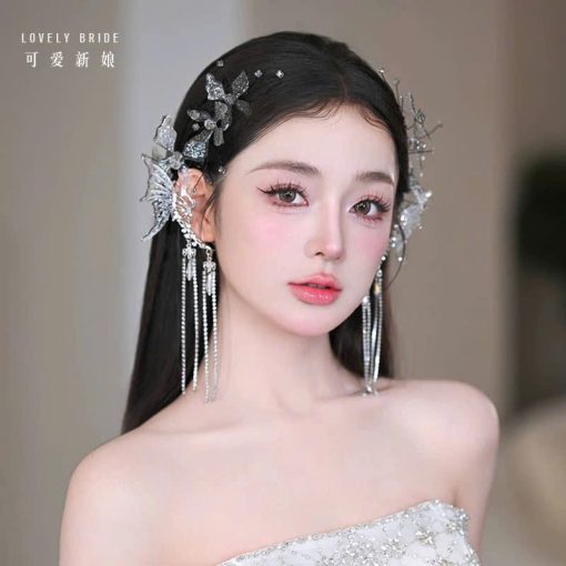Cài Móc Vành Tai - Cánh Hồ Điệp Phale Tua Rua Đá - Hình ảnh 9